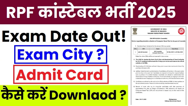 rrb-rpf-constable-2025-exam-date-city-admit-card